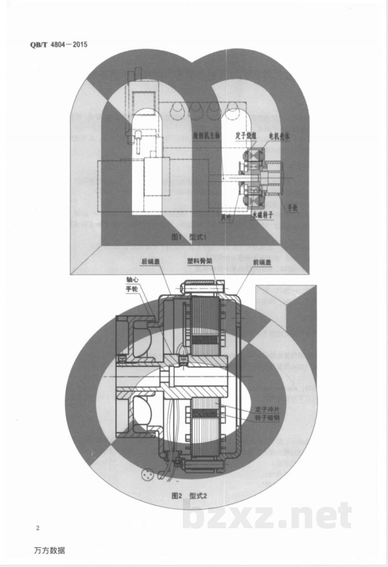 QB/T 4804-2015工业用缝纫机 直驱无轴承伺服电动机技术条件 